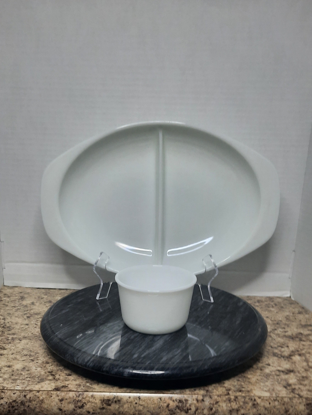 White Divided Casserole Dish & Sugar Dish